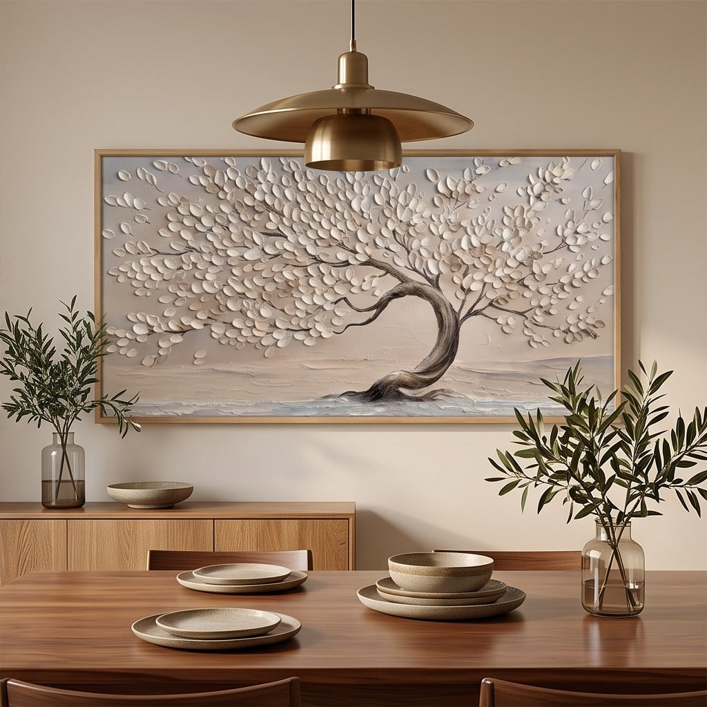 Textured Neutral Tree Wall Art #TO001