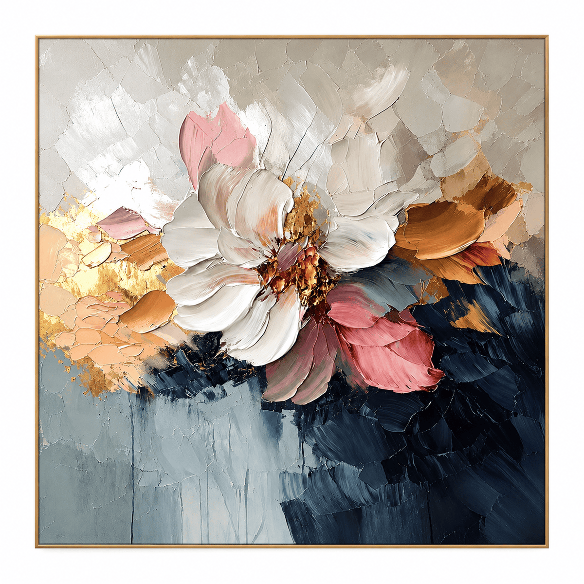 Textured Abstract Floral Wall Art #MT406