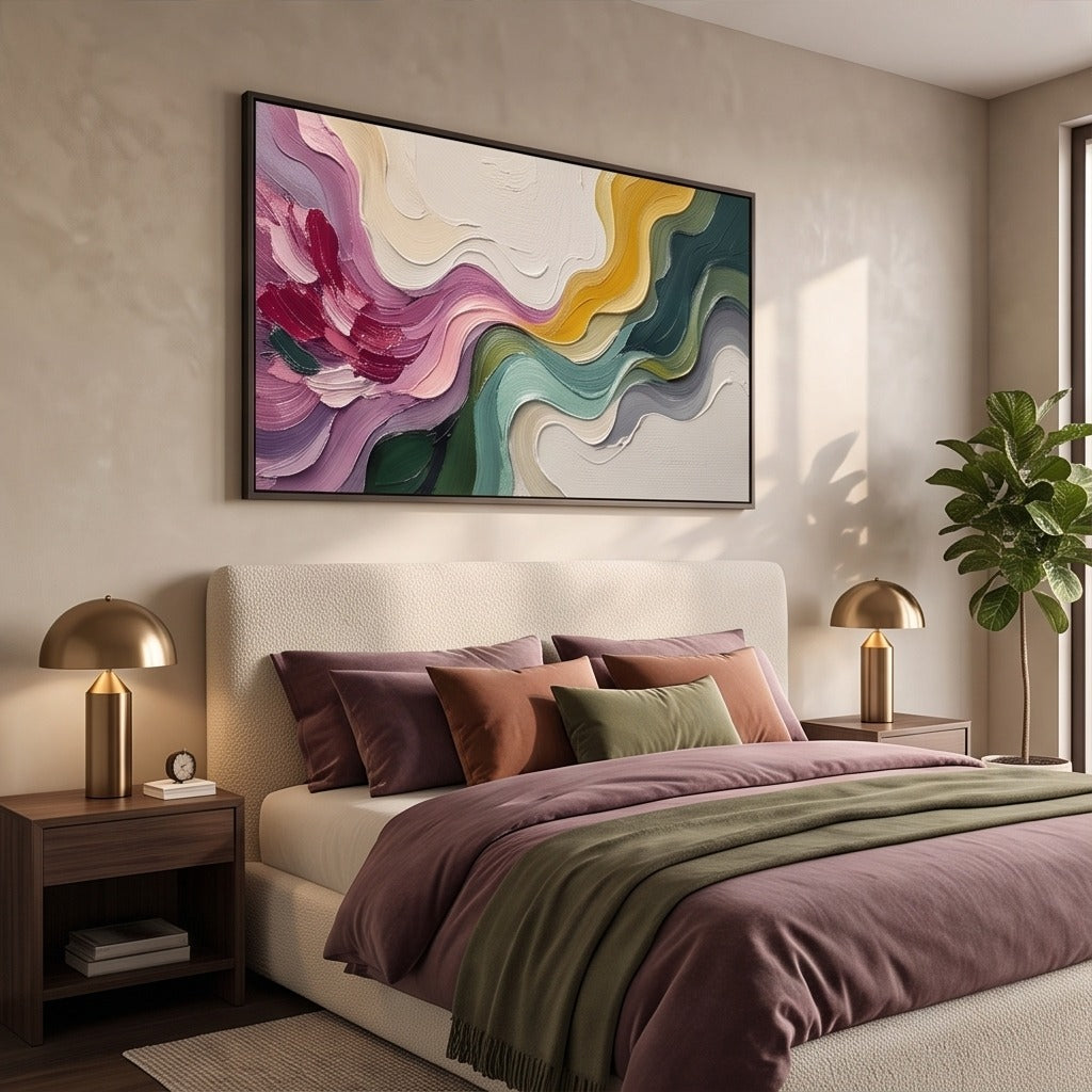 Textured Colorful Abstract Wall Art #TO069