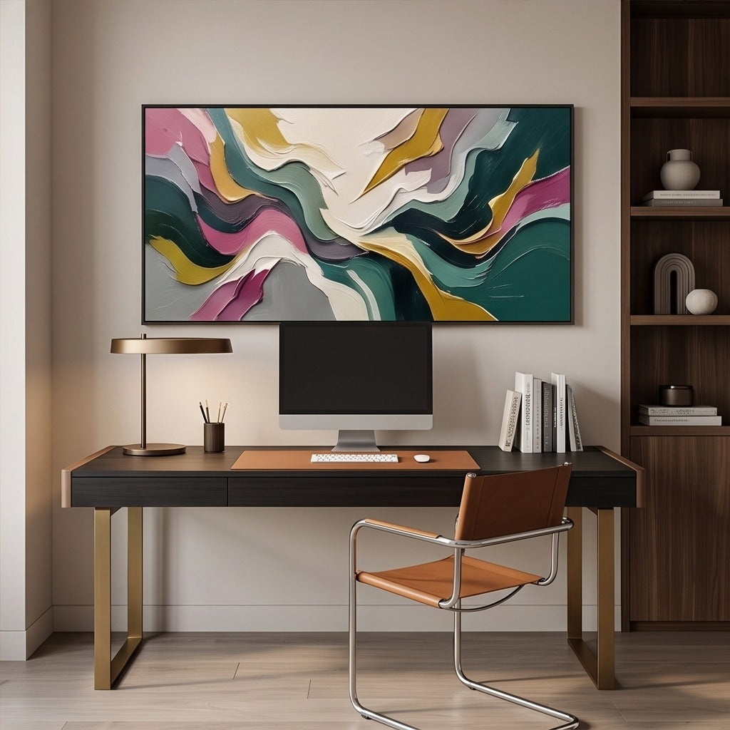 Textured Colorful Abstract Wall Art #TO056