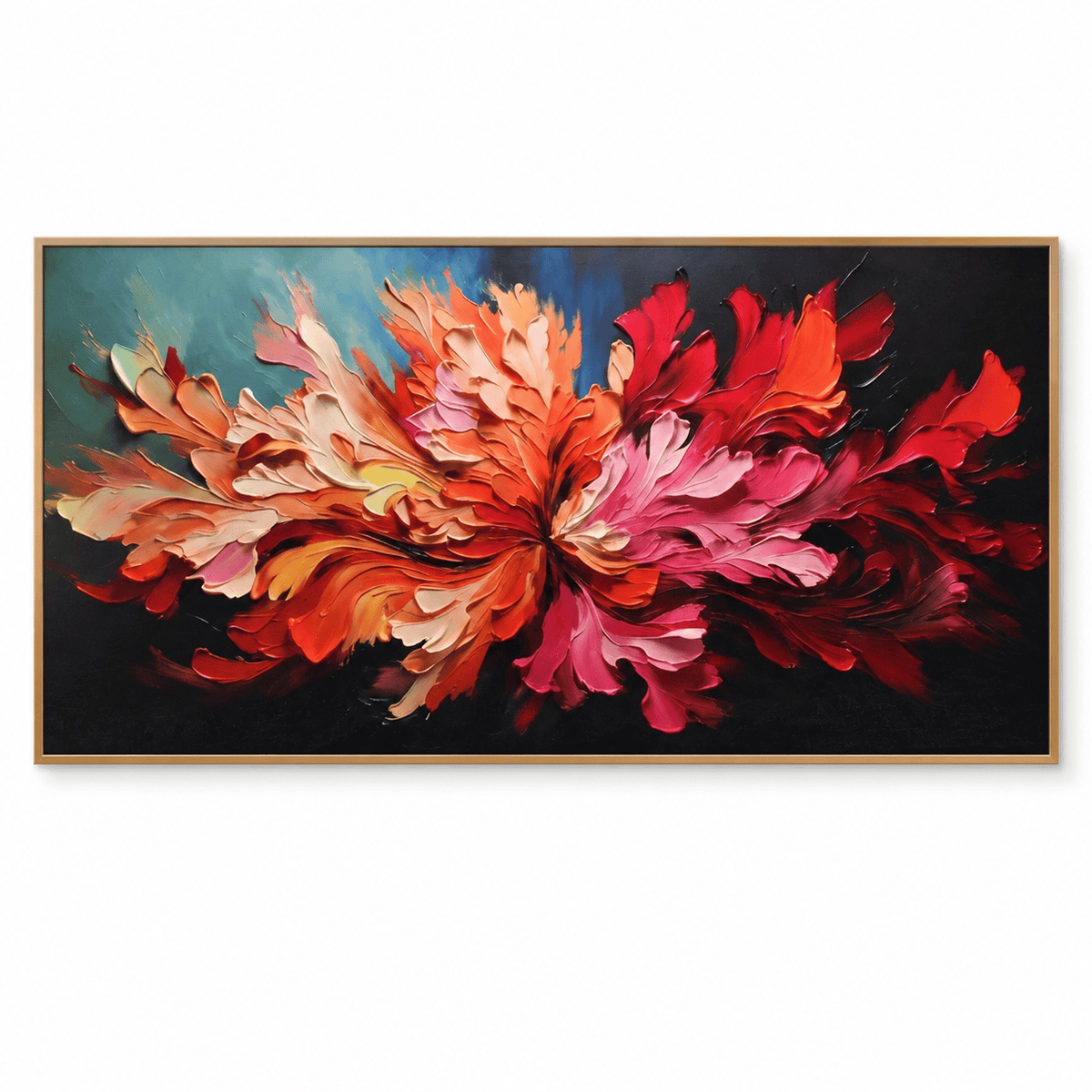 Textured Colorful Floral Wall Art #TO169