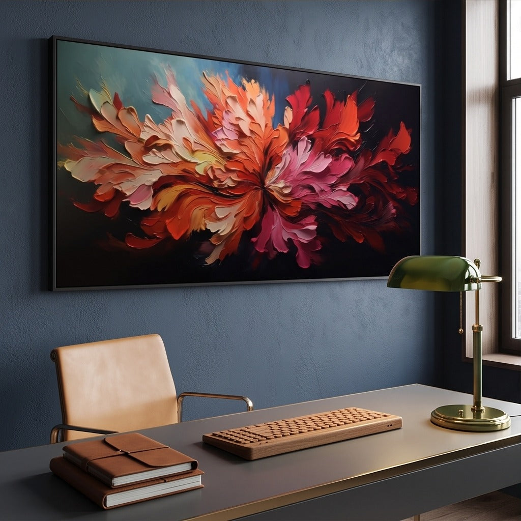 Textured Colorful Floral Wall Art #TO169