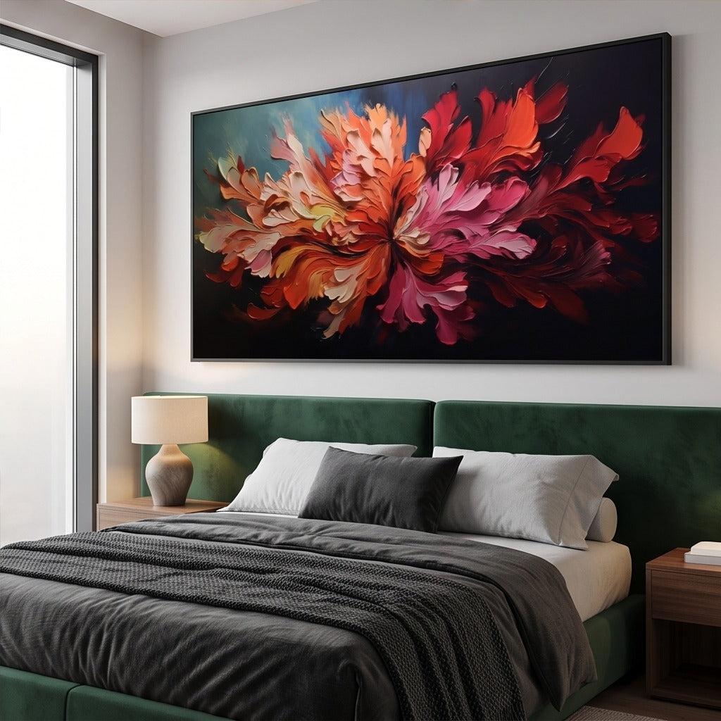 Textured Colorful Floral Wall Art #TO169