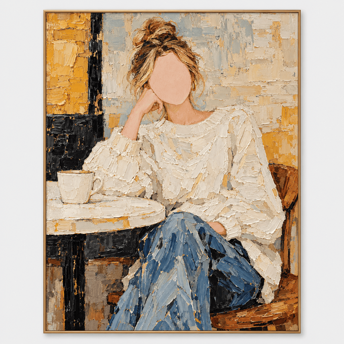Textured Figurative Woman Wall Art #TO199