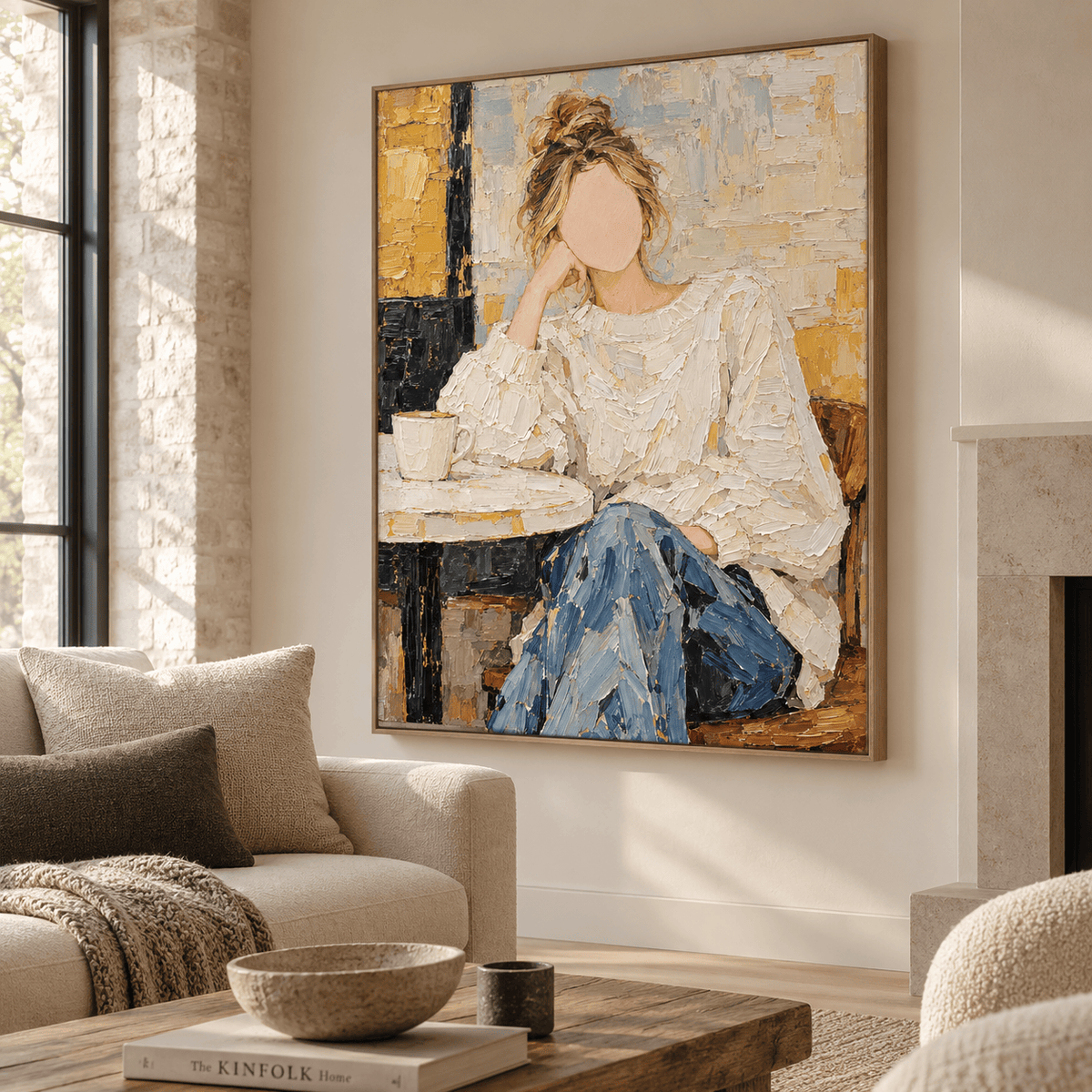 Textured Figurative Woman Wall Art #TO199