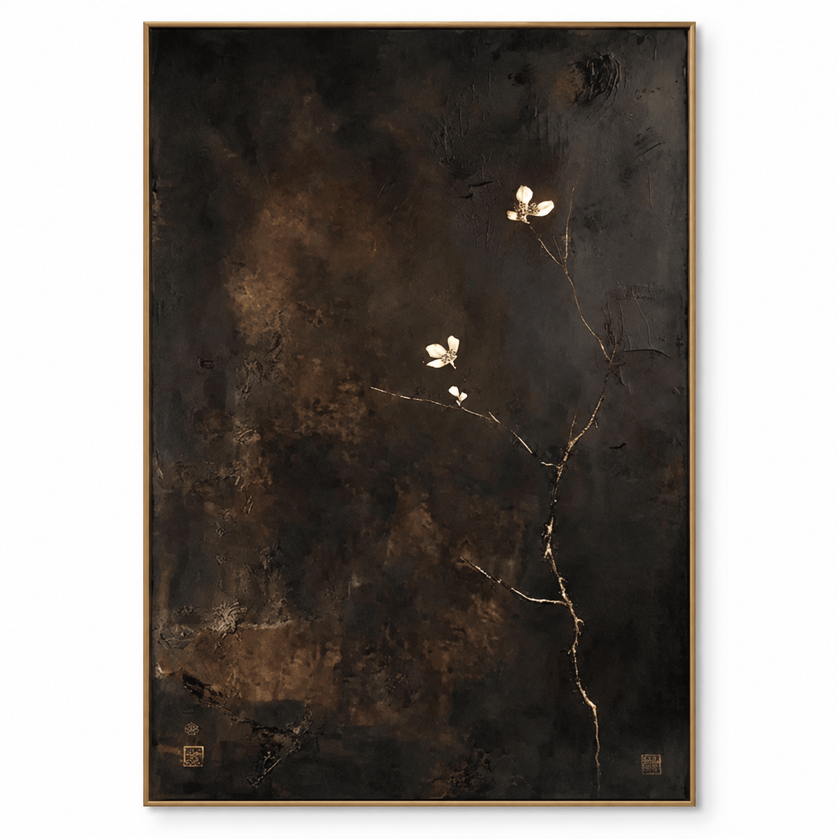 Textured Minimalist Floral Wall Art #MT650