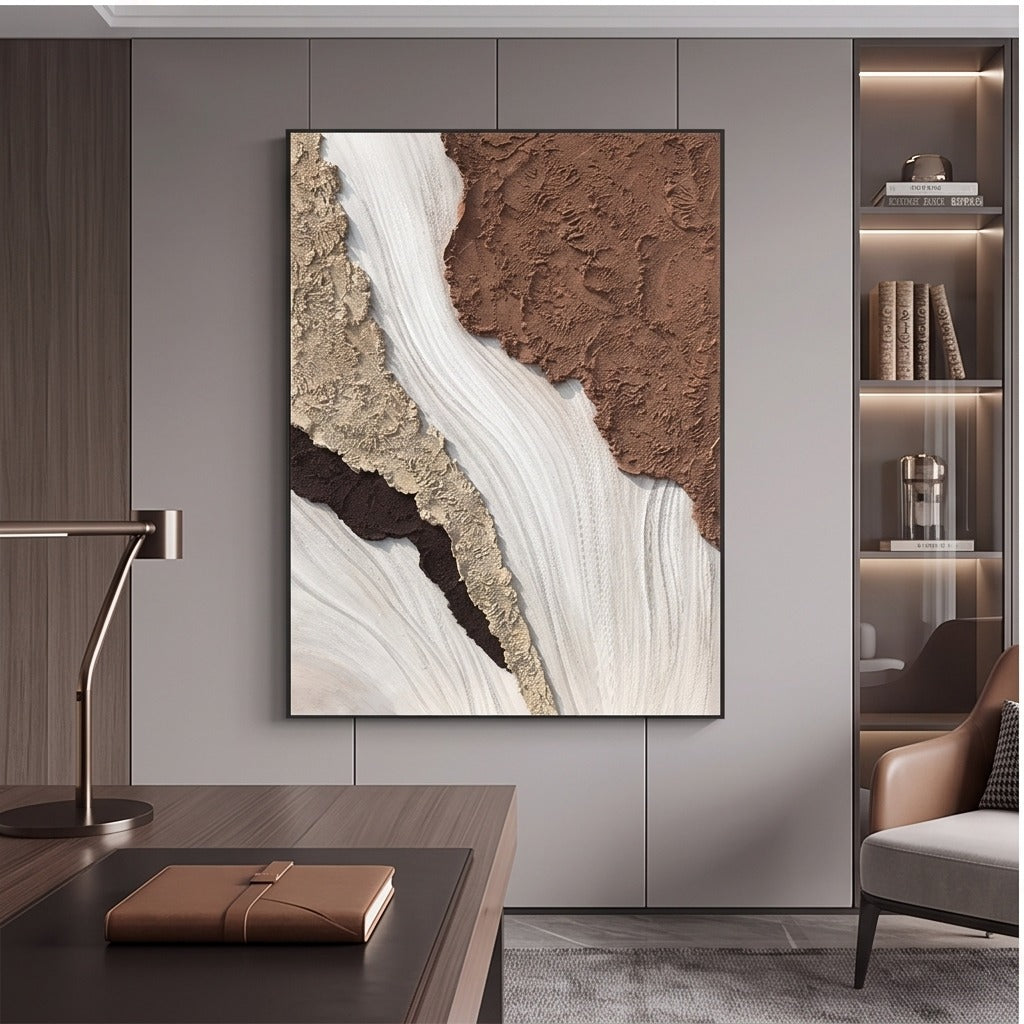 Textured Neutral Abstract Wall Art #TO854