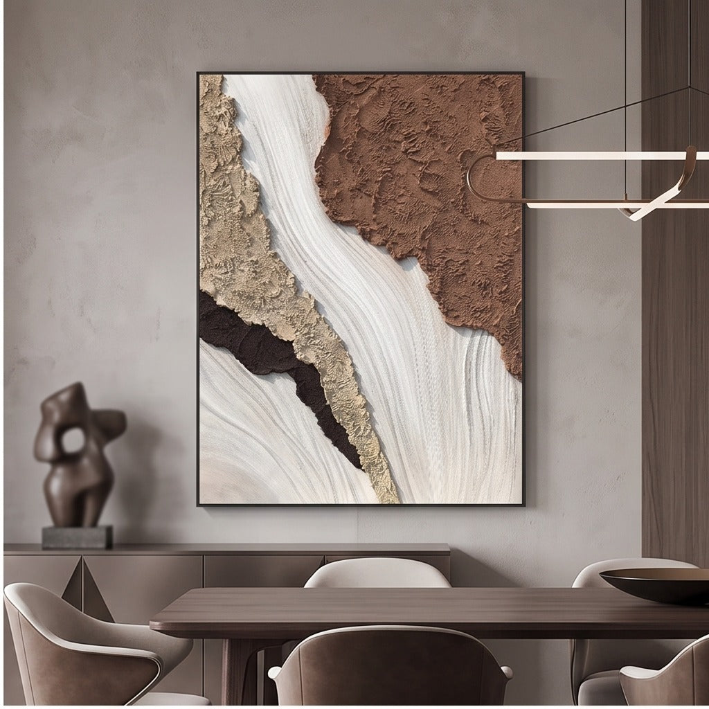 Textured Neutral Abstract Wall Art #TO854