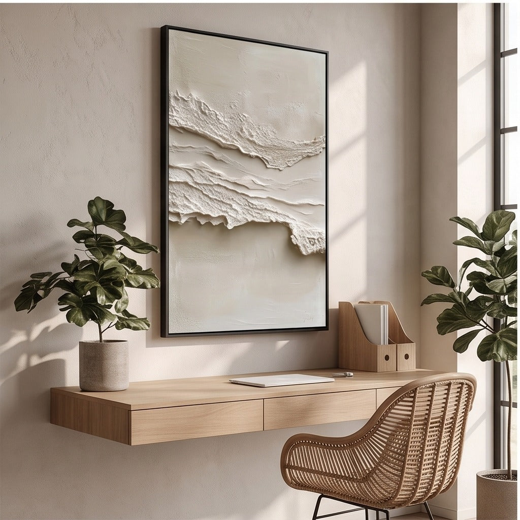 Textured Neutral Abstract Wall Art #TO040