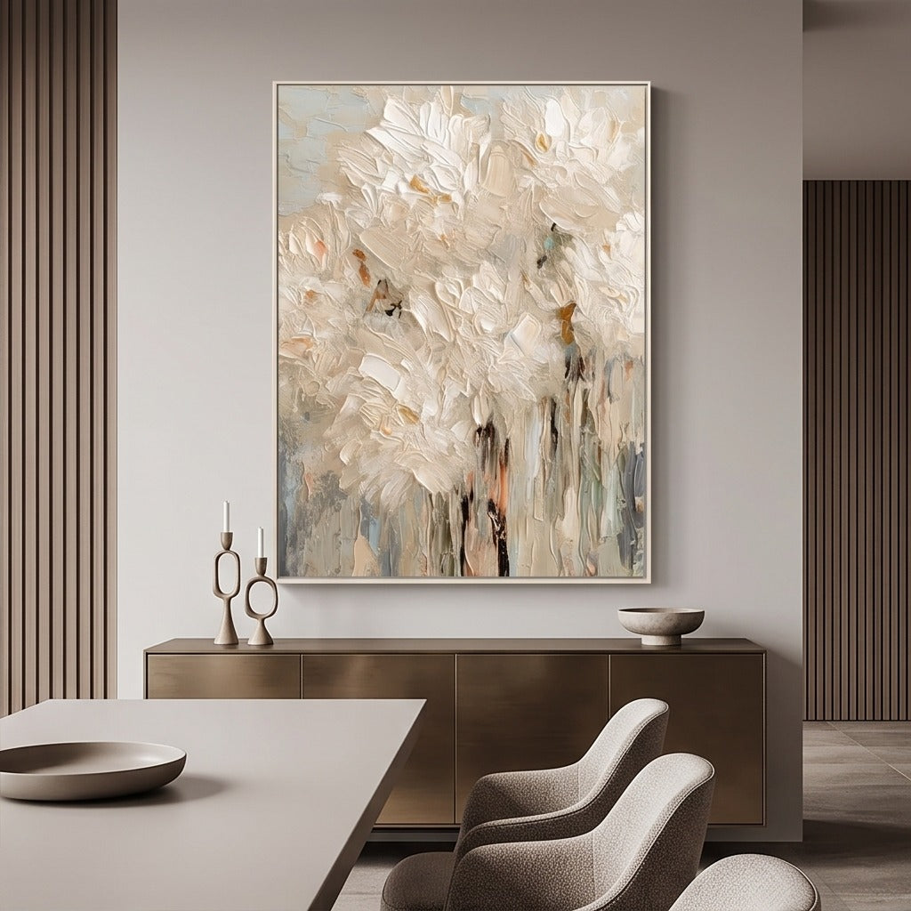 Textured Neutral Floral Wall Art #TO109