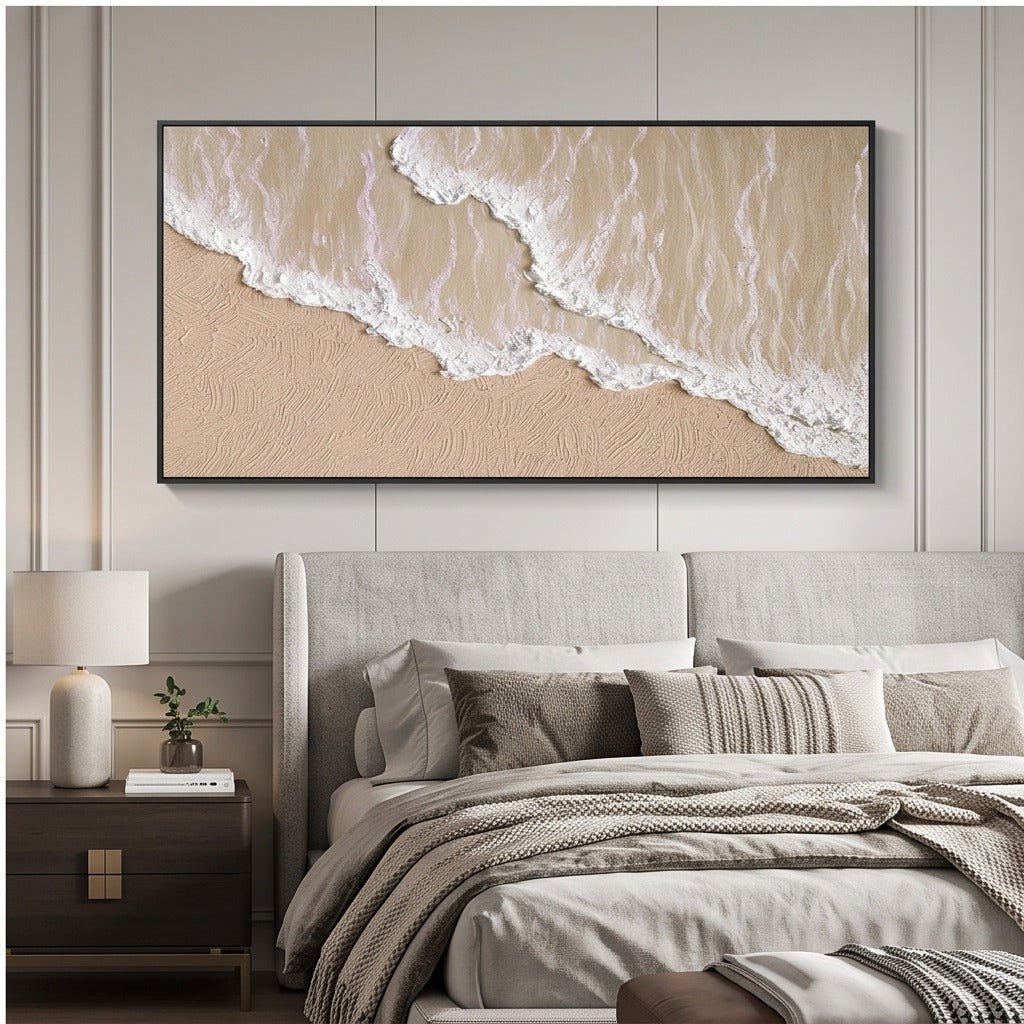 Textured Neutral Ocean Wall Art TO364 - Tactile Atelier