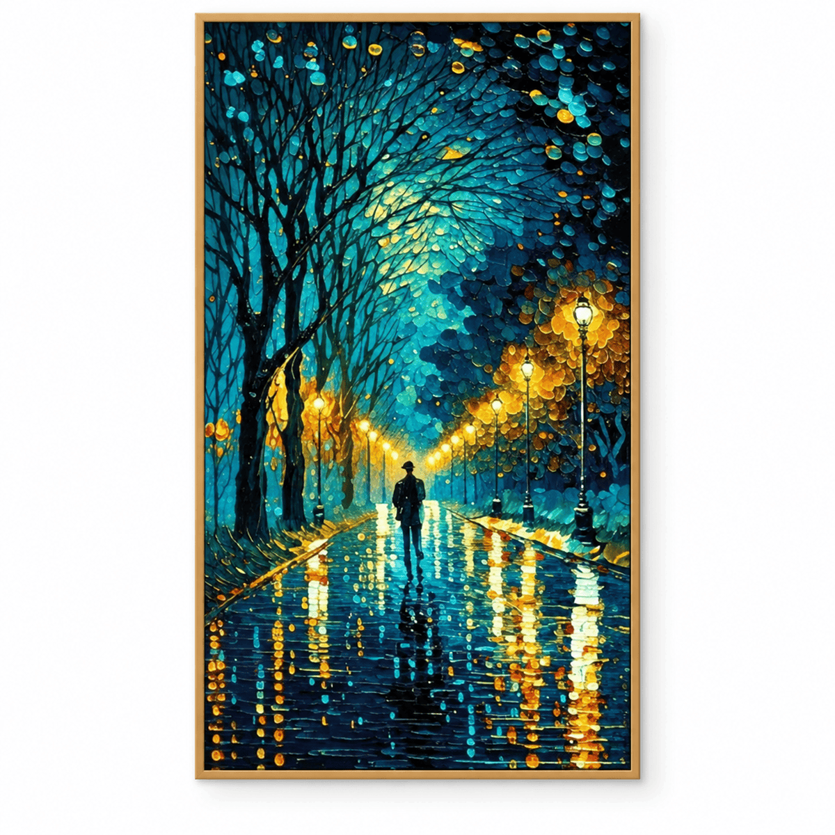 Textured Night Street Wall Art #TO108