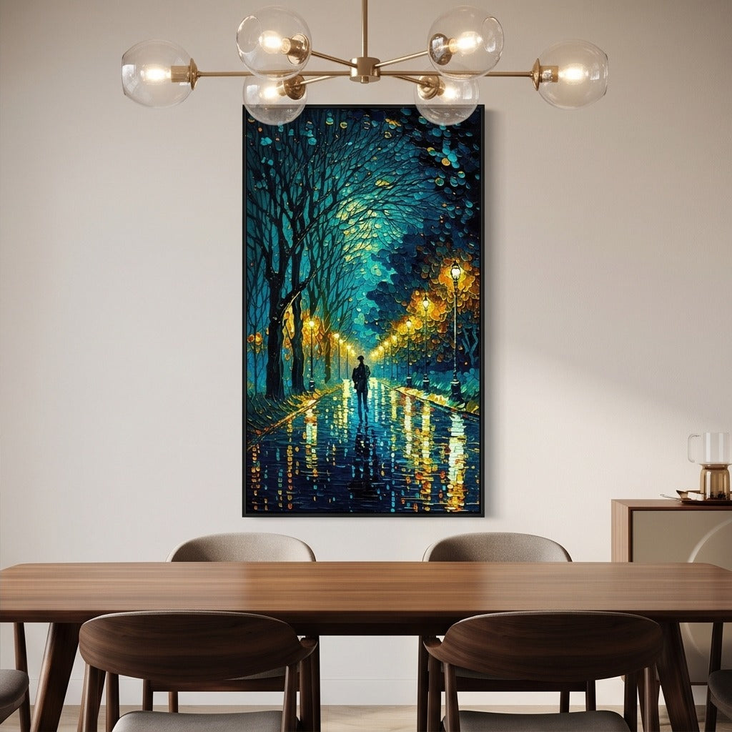Textured Night Street Wall Art #TO108