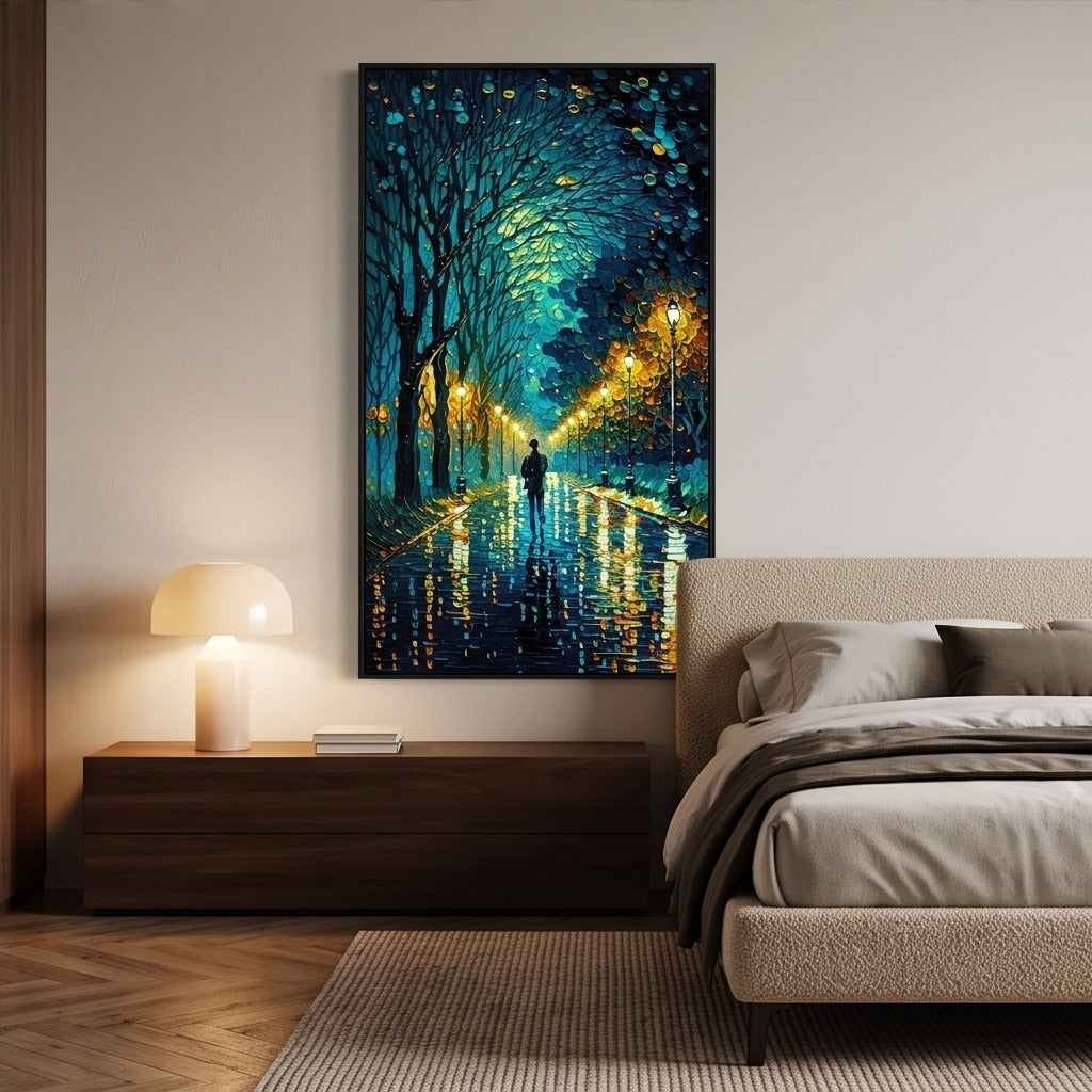 Textured Night Street Wall Art #TO108
