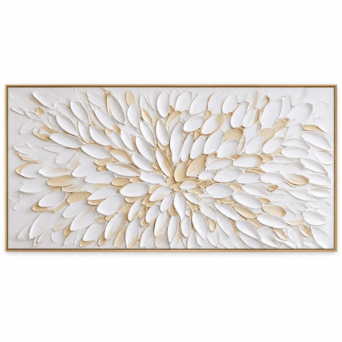 Textured White Floral Wall Art #TO175