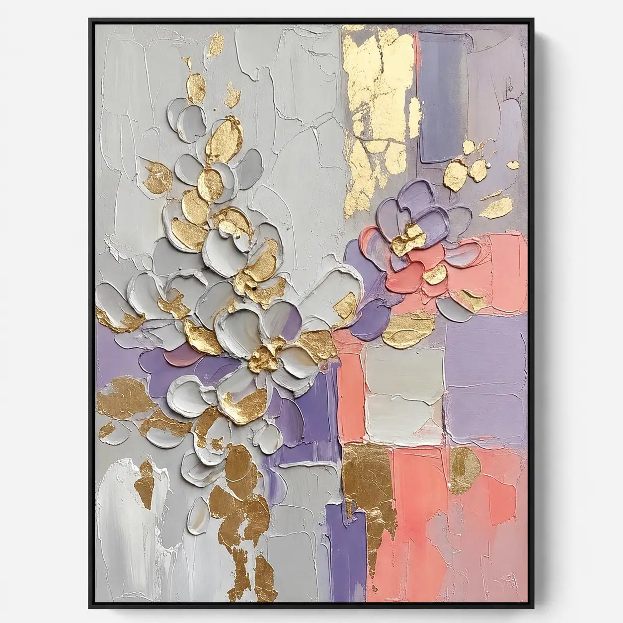 Textured Floral Abstract Wall Art #TA105