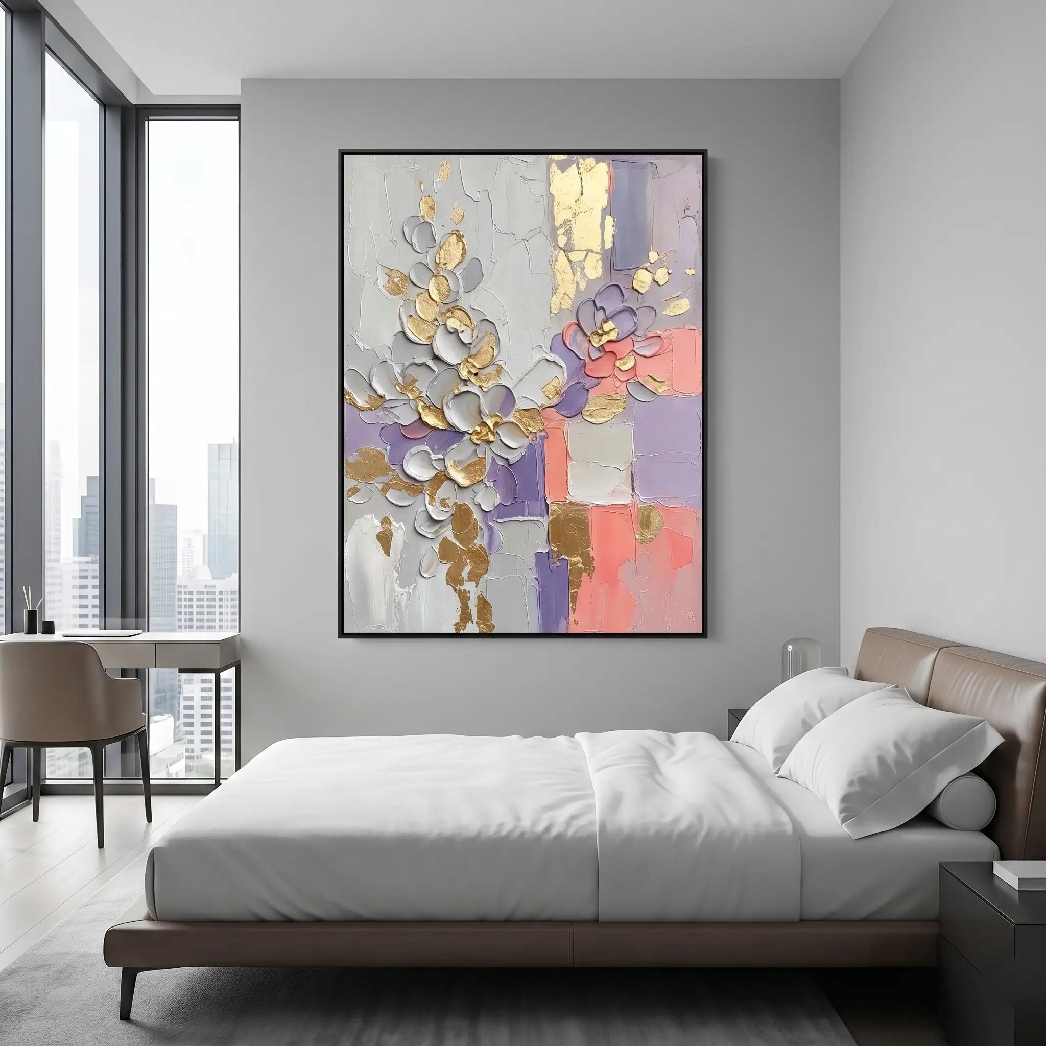 Textured Floral Abstract Wall Art #TA105