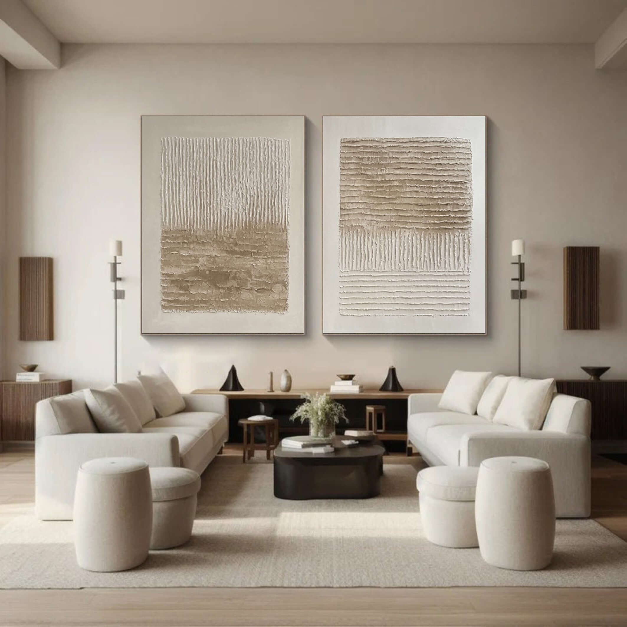 Minimalist Vertical Abstract Canvas Set #MT317