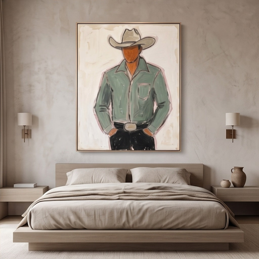 Western Cowboy Portrait Wall Art #TO768