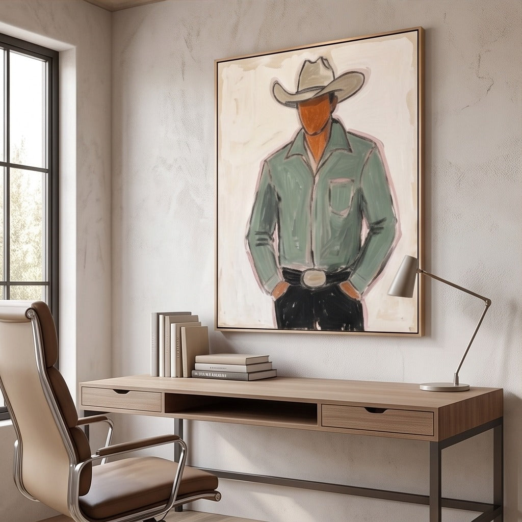 Western Cowboy Portrait Wall Art #TO768