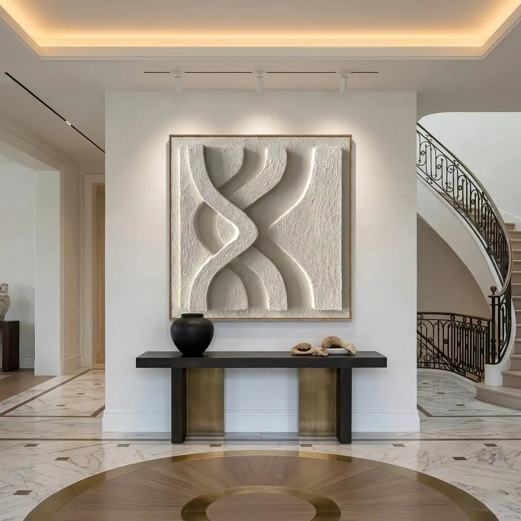 White Modern Abstract Wall Art #MT215