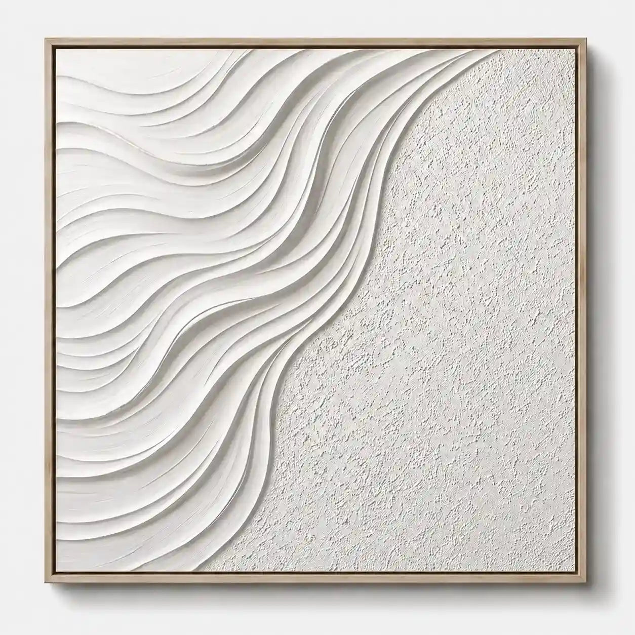 White Textured Wall Art #MT211