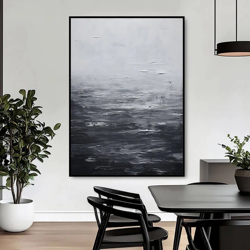 Abstract Black & White Wall Art TA418 - Tactile Atelier