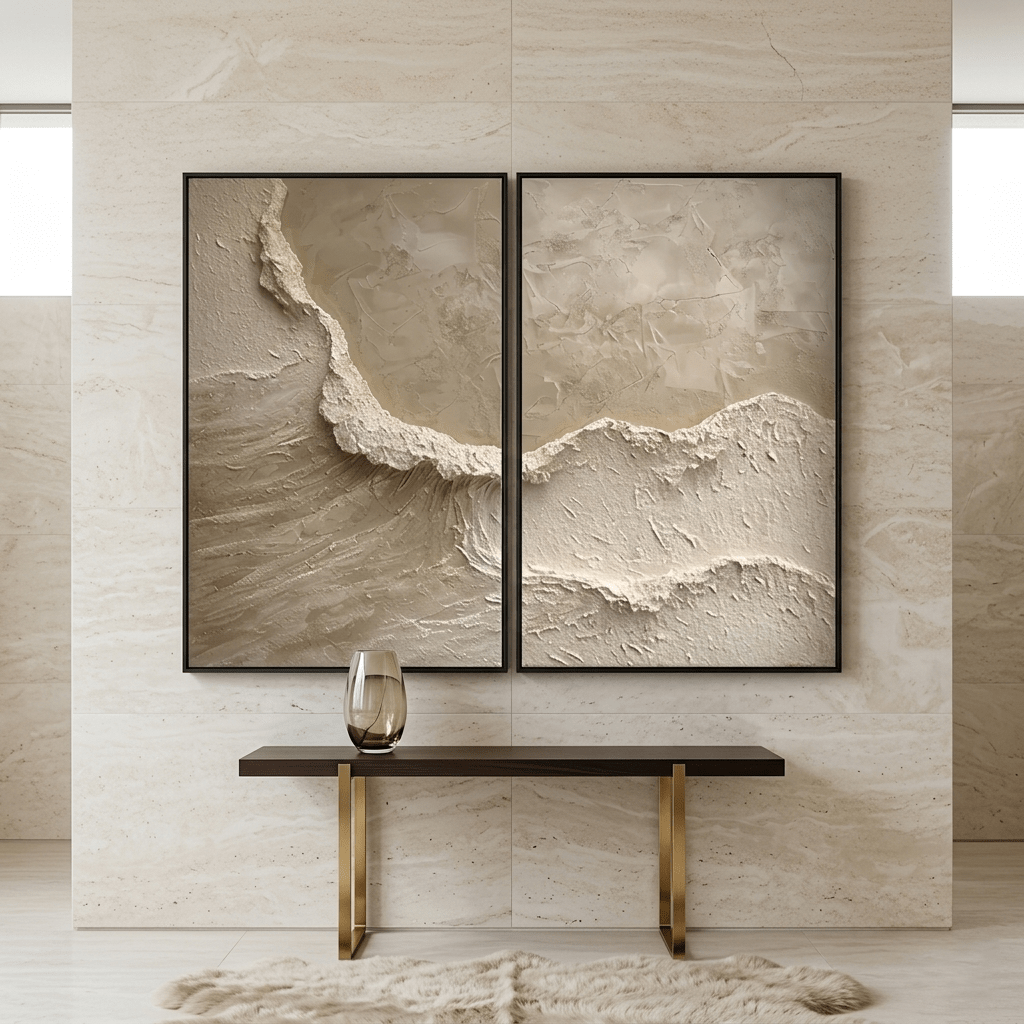 Abstract Coastal Wall Art MT041 - Tactile Atelier