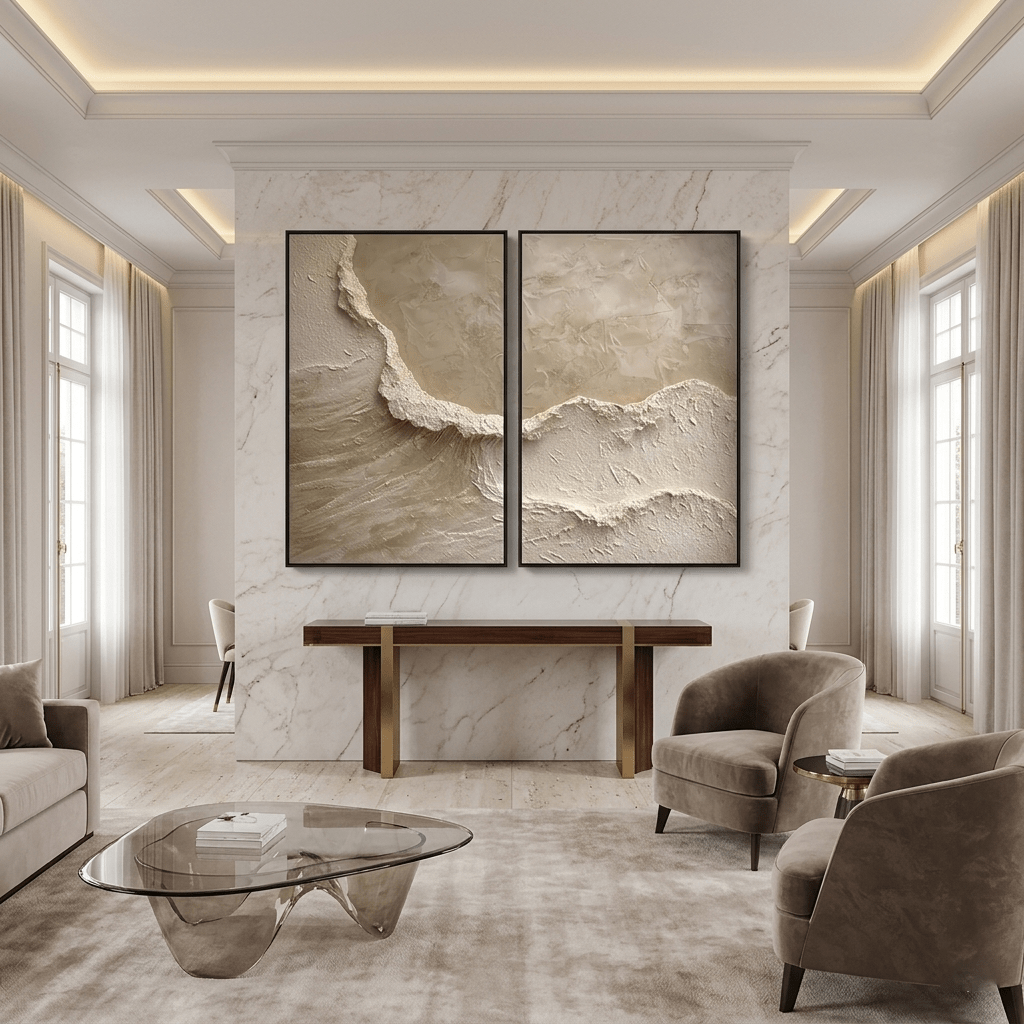 Abstract Coastal Wall Art MT041 - Tactile Atelier