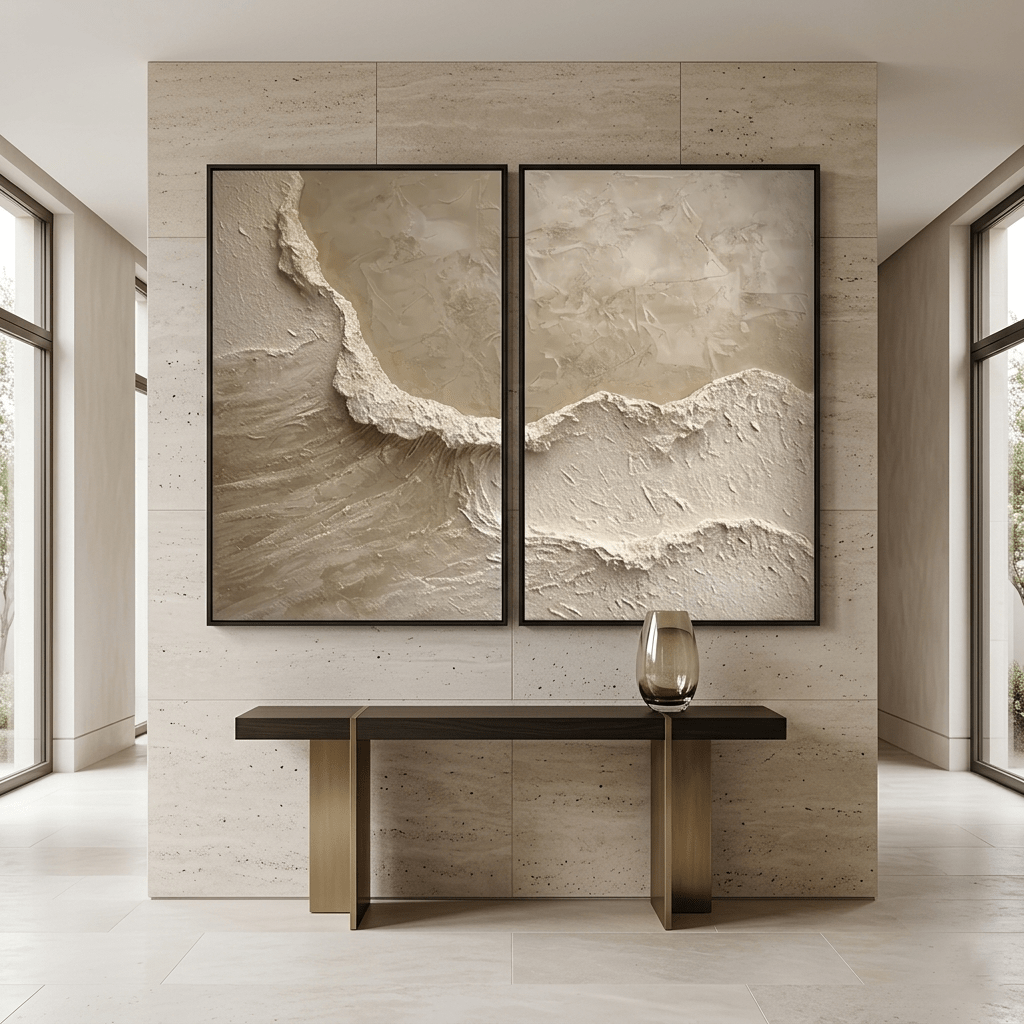 Abstract Coastal Wall Art MT041 - Tactile Atelier