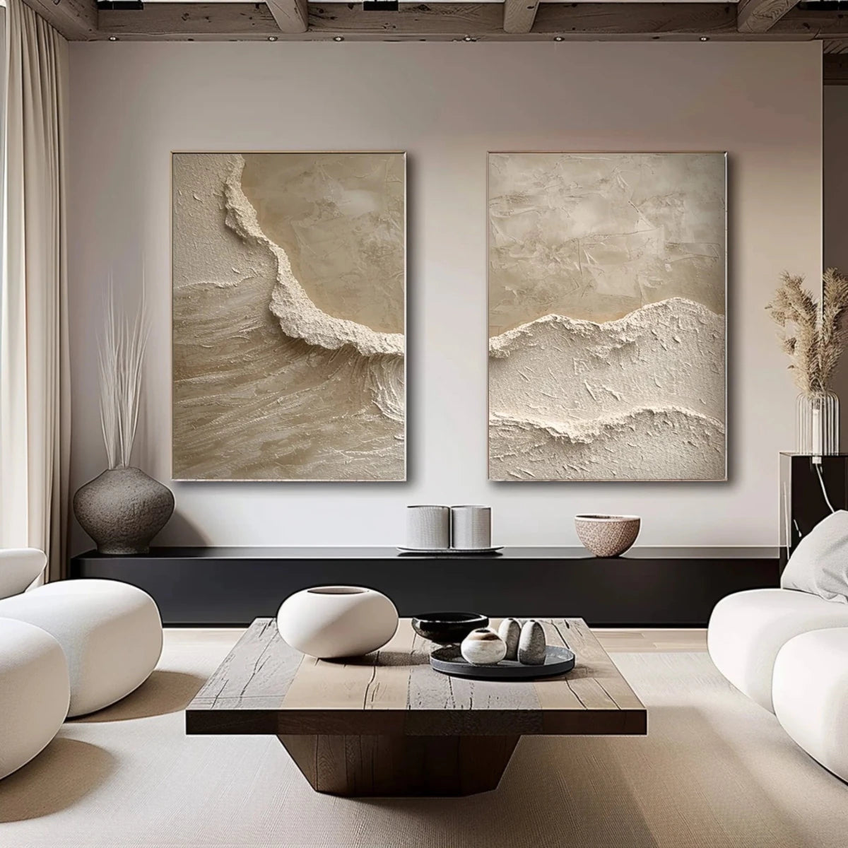 Abstract Coastal Wall Art MT041 - Tactile Atelier