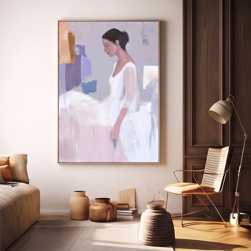 Abstract Figurative Woman Wall Art #TO083 - Tactile Atelier