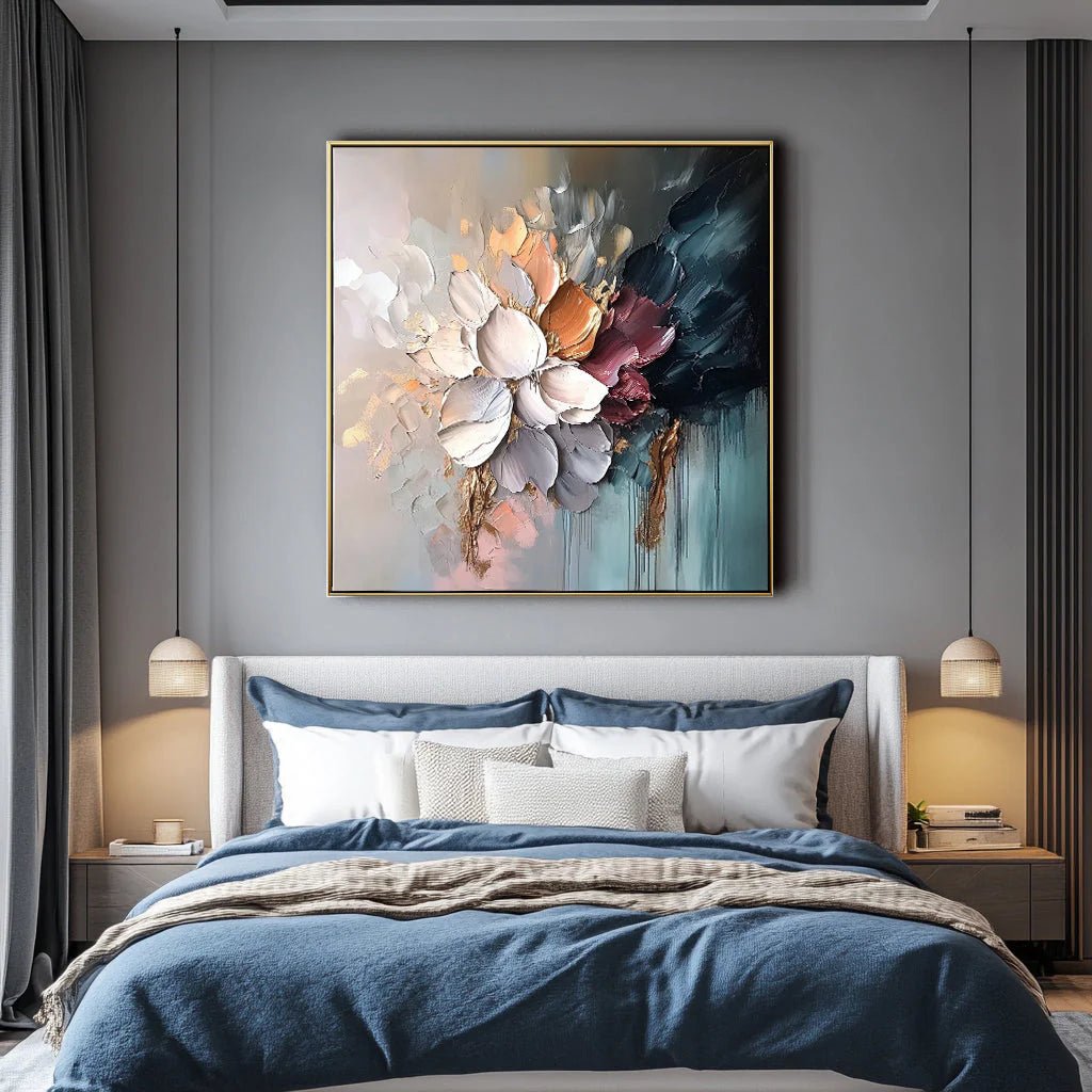 Abstract Floral Wall Art MT005 - Tactile Atelier
