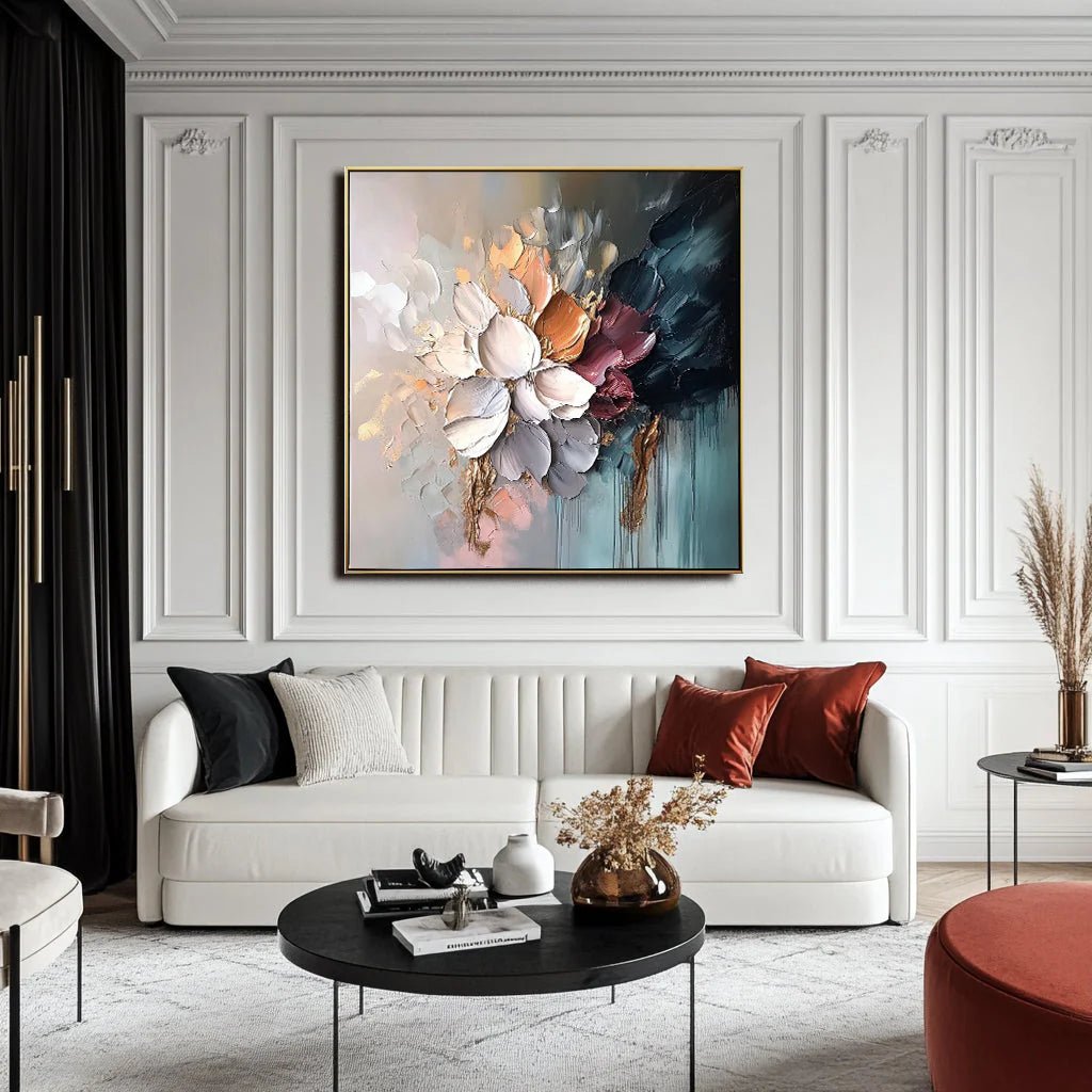 Abstract Floral Wall Art MT005 - Tactile Atelier