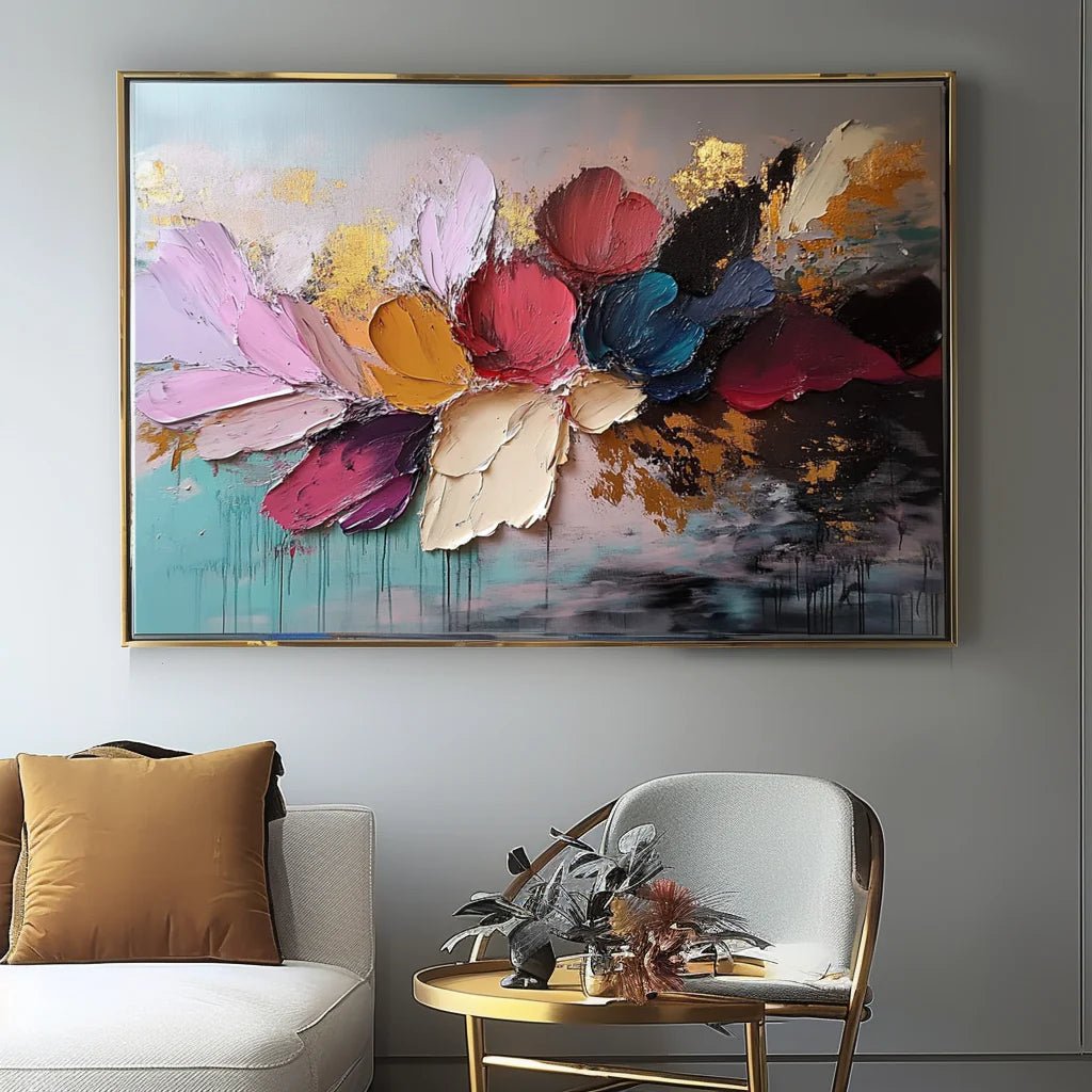Abstract Floral Wall Art TF658 - Tactile Atelier