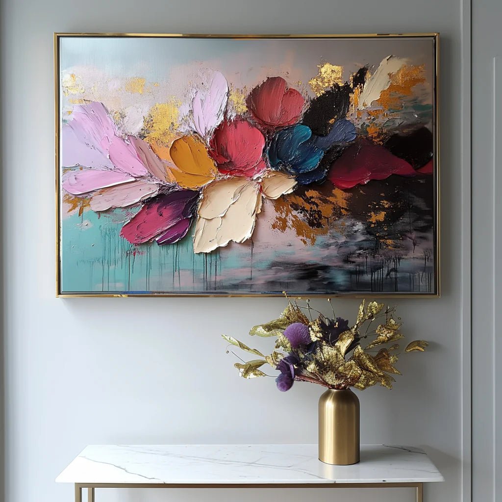 Abstract Floral Wall Art TF658 - Tactile Atelier