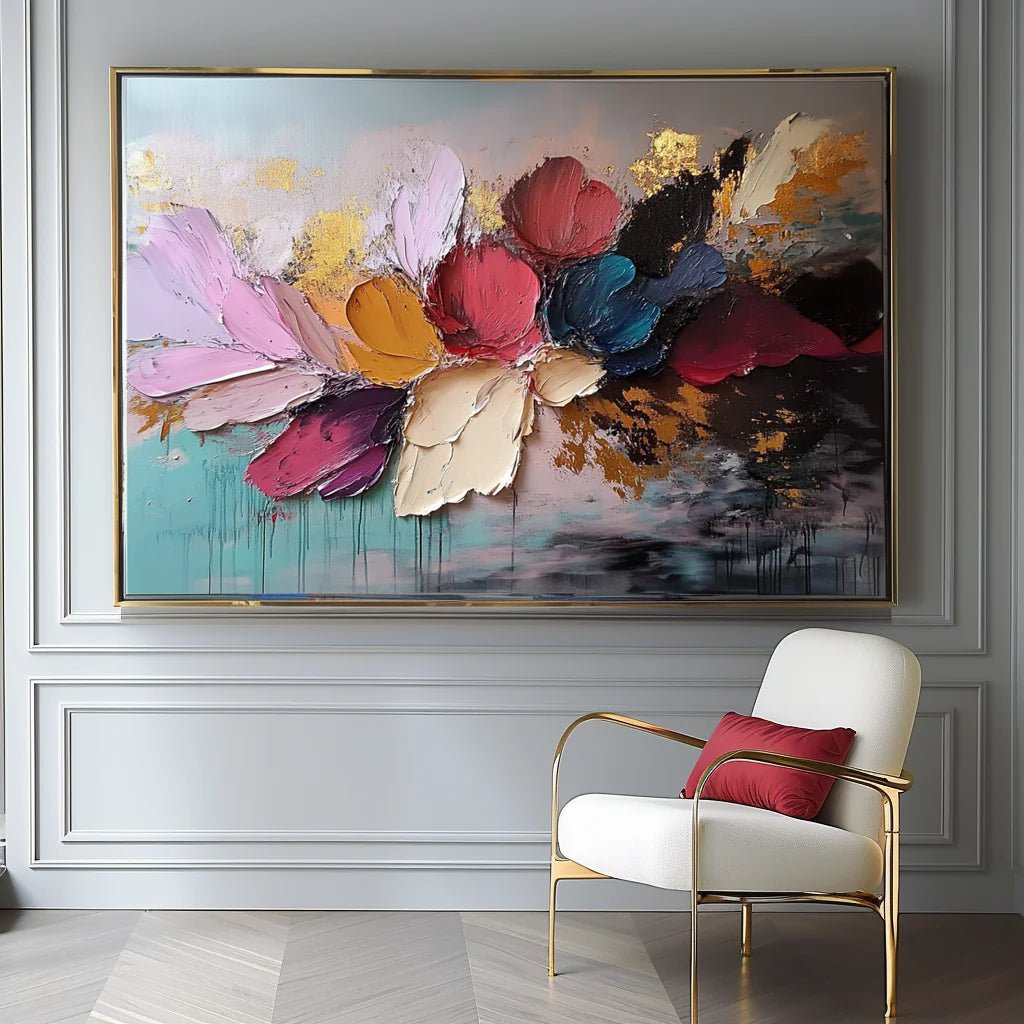 Abstract Floral Wall Art TF658 - Tactile Atelier