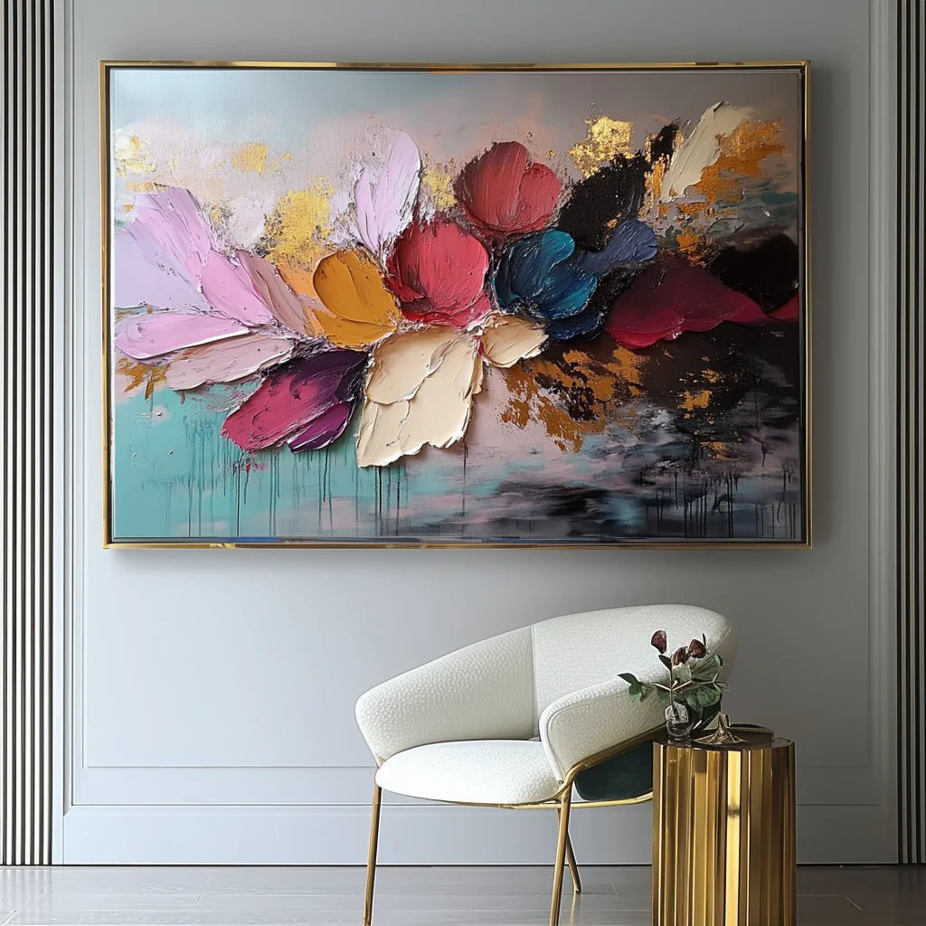 Abstract Floral Wall Art TF658 - Tactile Atelier