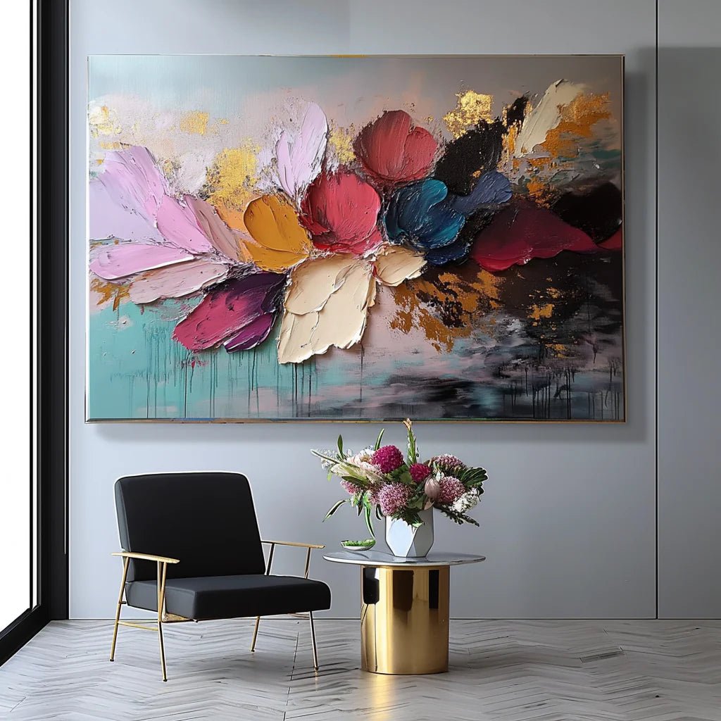 Abstract Floral Wall Art TF658 - Tactile Atelier
