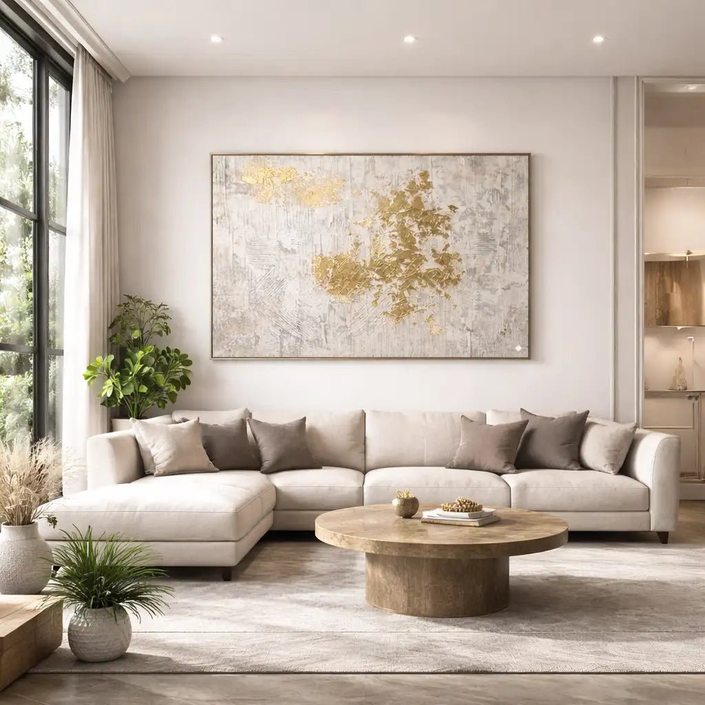 Abstract Neutral Wall Art TA156 - Tactile Atelier