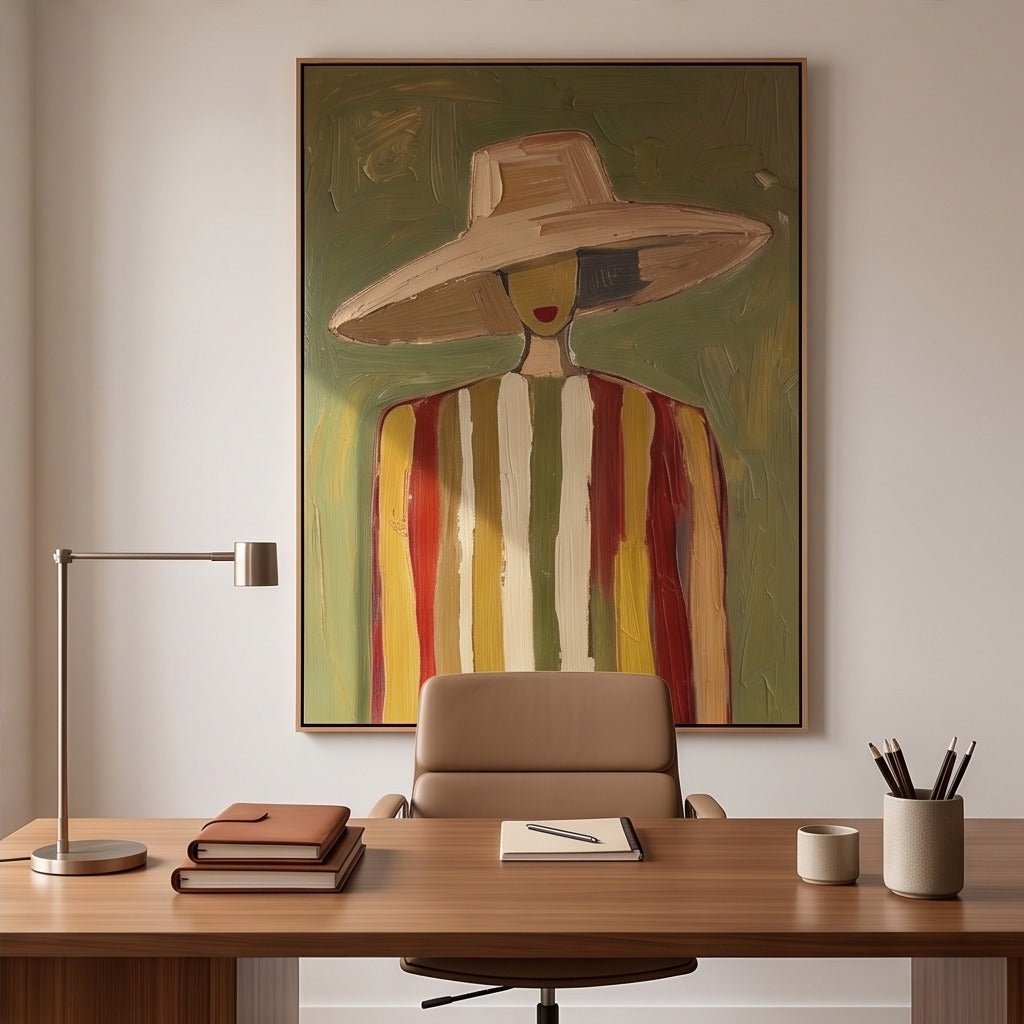 Abstract Woman Portrait Wall Art #TO073 - Tactile Atelier
