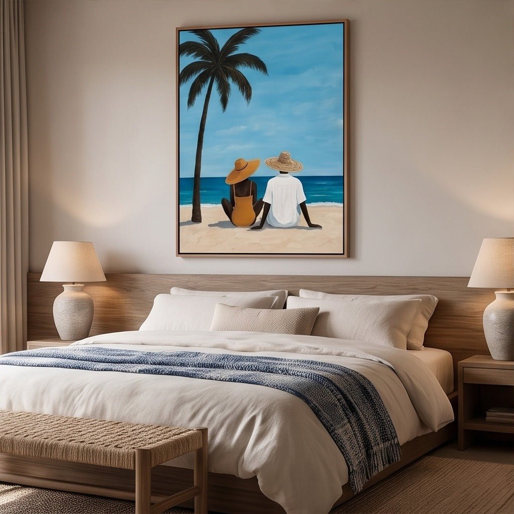 Beach Couple Wall Art #TO076 - Tactile Atelier