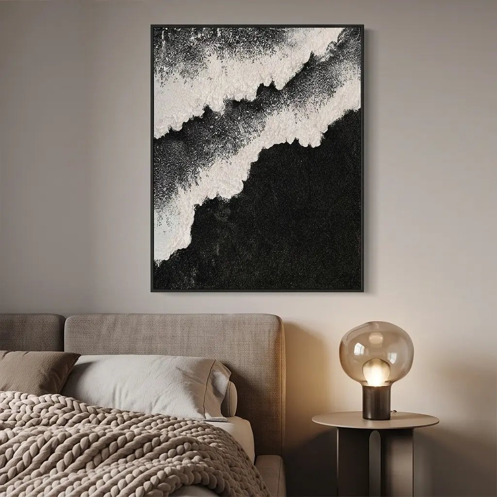Black and White Abstract Wall Art TA303 - Tactile Atelier