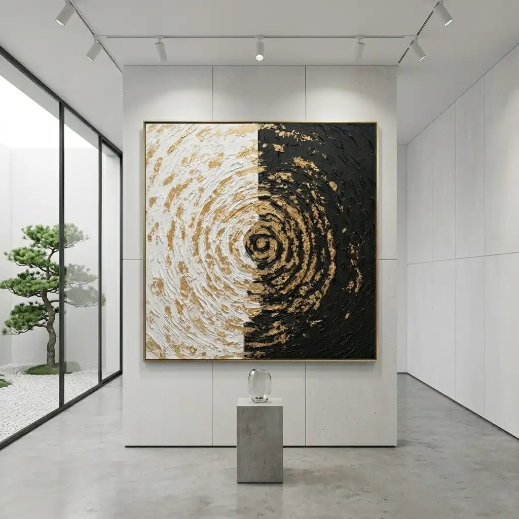 Black & White Abstract Wall Art TA210 - Tactile Atelier