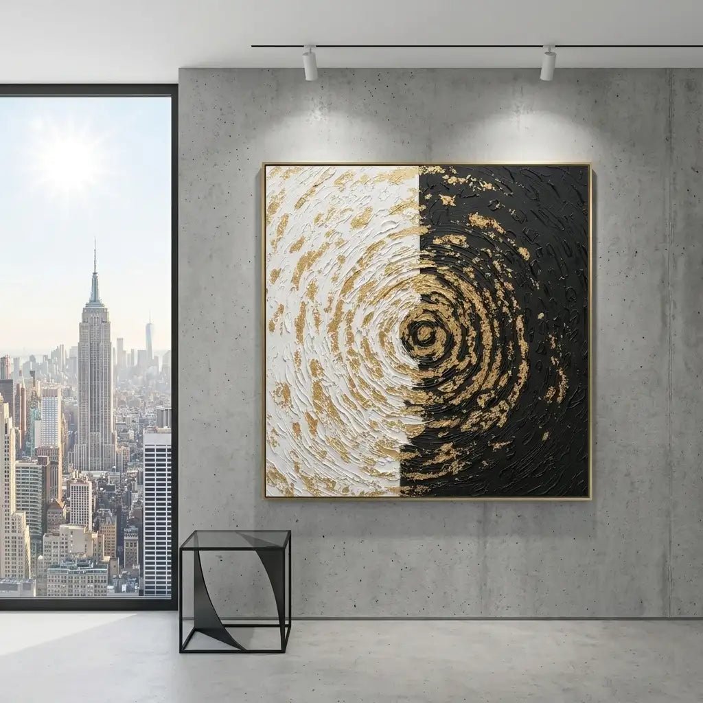 Black & White Abstract Wall Art TA210 - Tactile Atelier