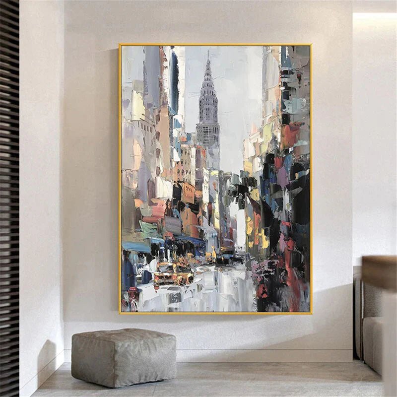 City Motion – Abstract Cityscape Wall Art - Tactile Atelier