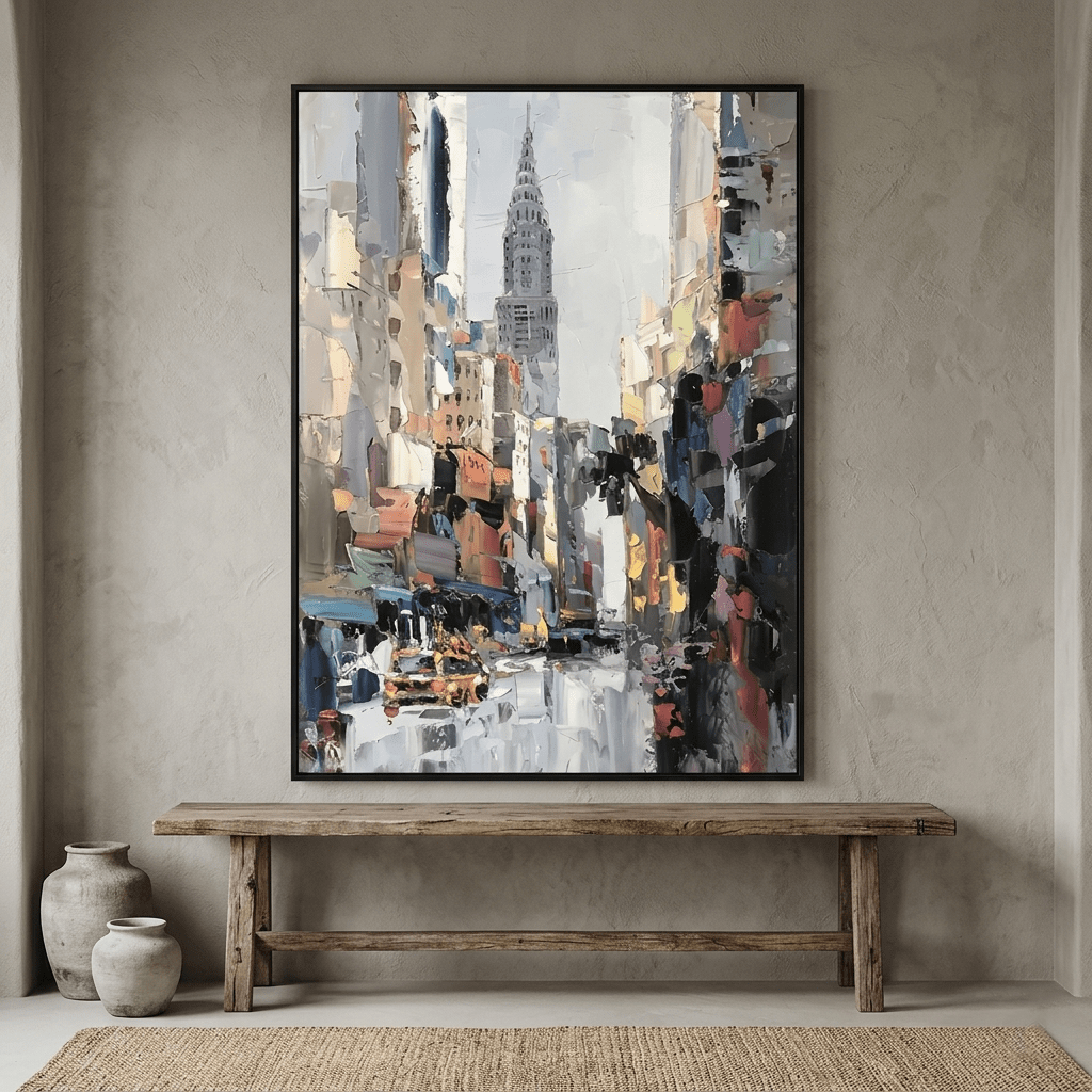 City Motion – Abstract Cityscape Wall Art - Tactile Atelier
