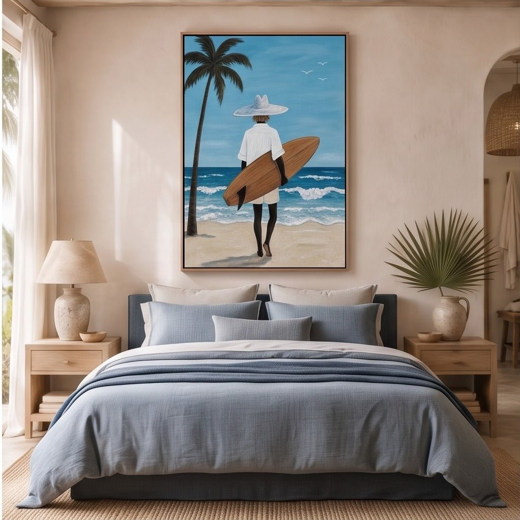 Coastal Surfer Wall Art #TO097 - Tactile Atelier