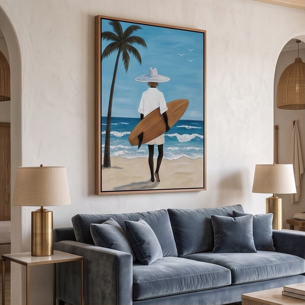 Coastal Surfer Wall Art #TO097 - Tactile Atelier