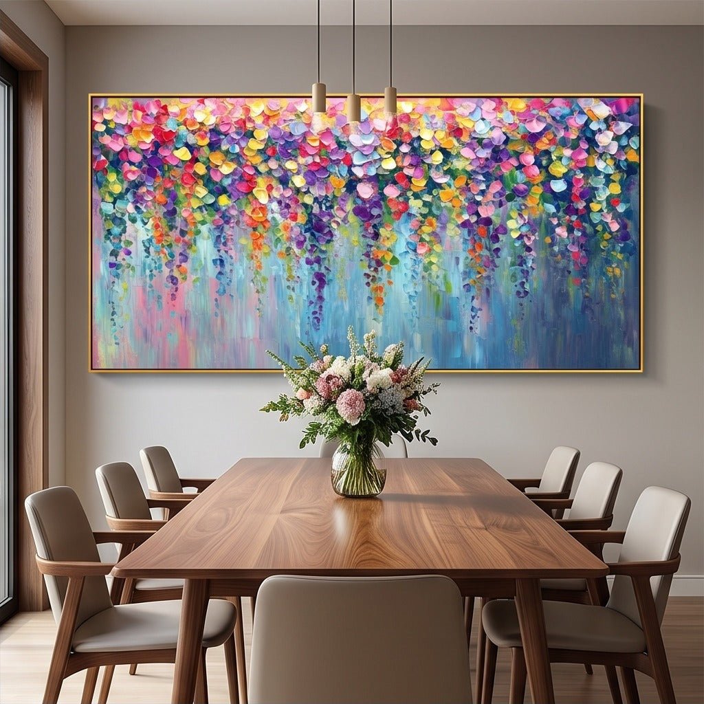 Colorful Abstract Floral Wall Art #TO323 - Tactile Atelier